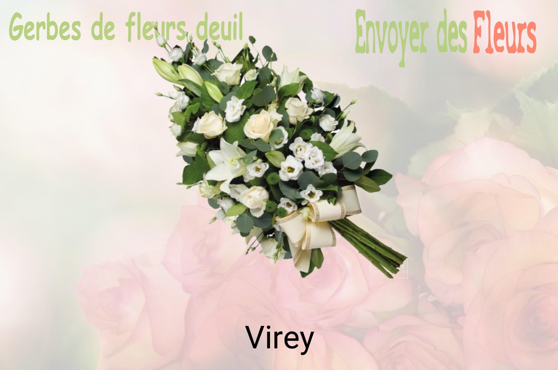 Gerbe de fleurs de deuil livrée à Virey